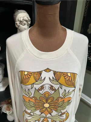Altar’d State “GRATEFUL” Floral Sweater – Soft & Oversized – Size Small thumbnail 2