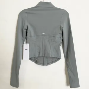 Alo Yoga Airbrush Corset Full Zip Jacket Lunar Grey XS thumbnail 4