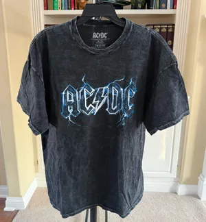 AC/DC graphic Consert Graphic Tee Shirt Black Size XL thumbnail 1