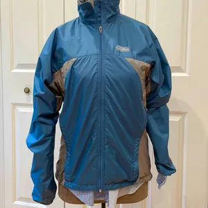 Patagonia vintage blue/gray fleece lined full zip lightweight jacket thumbnail 2