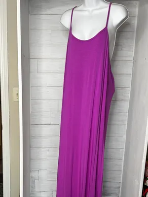 Fabletics Womens Magenta Halter Maxi Dress Size XXL thumbnail 2