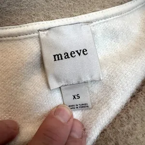 Maeve Anthropologie Cozy Ringer Oversized Sweater Fuzzy Cozy NWOT Small Medium thumbnail 4