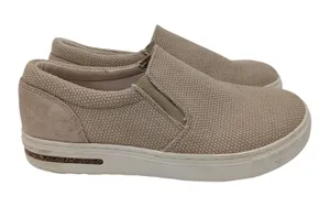 Birkenstock Oswego Sandcastle Beige Canvas Suede Slip On Sneakers Women 36 5 5.5 thumbnail 1