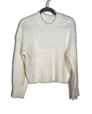Abercrombie & Fitch Womens Ivory Off White Sweater Crewneck Xs thumbnail 1