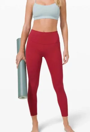 Lululemon Women's Size 2 Red Wunder Under High Rise Leggings thumbnail 3