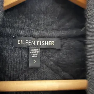 Eileen Fisher‎ Quilted Merino Wool Button Mock Neck Vest Gray Small thumbnail 4