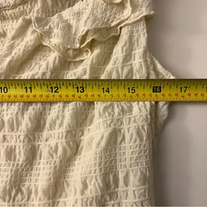 Free People Love You More Textured V Neck Short Flutter Sleeve Knit Top L thumbnail 5