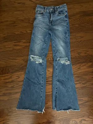 American Eagle next level stretch super hi-rise flare thumbnail 1