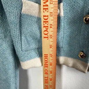 Baby Blue Knit Cardigan Sz Small Preppy Vintage‎ Inspired Retro thumbnail 6