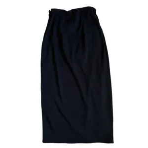 Abercrombie & Fitch‎ Black Draped Wrap Midi Skirt XS Elastic Waist Lined Stretch thumbnail 8