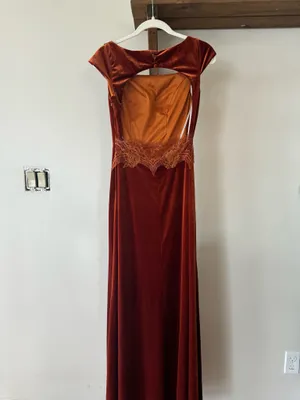 Velvet formal/ Bridesmaid dress thumbnail 4