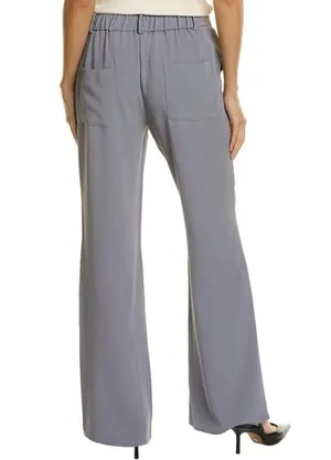 New Flare Leg Elastic Waist Trousers Victoria Pant Grey Size Medium thumbnail 4
