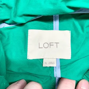 Loft Utility Hooded‎ Anorak Jacket Womens XL Green Size XL Windbreaker Cotton thumbnail 2
