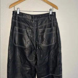 We the Free People It Factor Vegan Leather Pants Topstitching Size 12 Grunge thumbnail 7