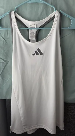 Adidas AEROREADY White Racerback Athletic Tank Top thumbnail 1