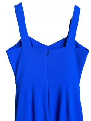 DRESS THE POPULATION Nicole Cocktail Blue Dress‎ Sz L thumbnail 7
