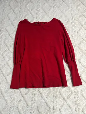 White House black market small red sweater thumbnail 3