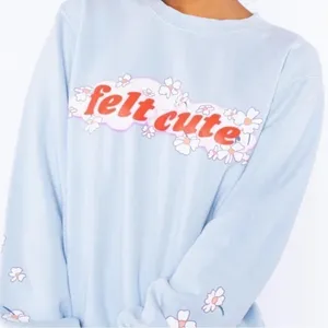 Revolve BSR by Samii Ryan felt cute daisy pastel blue sweatshirt thumbnail 7