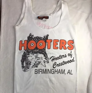 B43 Hooters Girl Worn Vintage Uniform Tank from Birmingham Alabama Size XSmall thumbnail 1