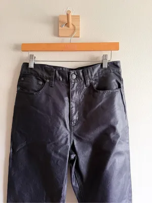 Madewell Faux Leather 90s Straight Straight Leg Pant Size 28 thumbnail 5