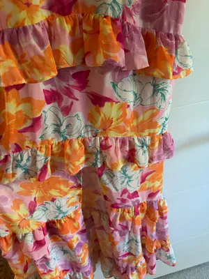 WAYF Hibiscus Floral Ruffle Maxi Dress thumbnail 2
