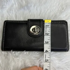 y2k COACH Vintage Soho Black Turn Lock Wallet thumbnail 10
