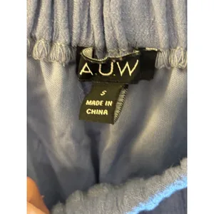 AUW Periwinkle Blue Off The Shoulder‎ Crochet Lace Trim Tiered Maxi Dress Small thumbnail 6