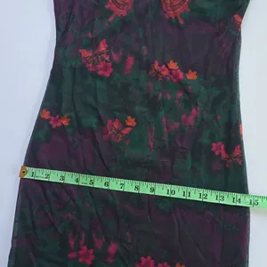 Shein Sheer Lined Butterfly Print Bodycon‎ Dress Short Sleeve Small thumbnail 10