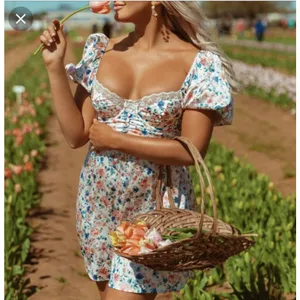 For Love And Lemons Juliet Floral Mini Dress‎ Spring Coquette Summer Size Small thumbnail 5