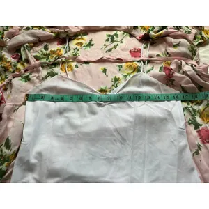 Milly Audrey Dress in Petal Silk Wrap Mini Dress W6 Pink/Green thumbnail 6