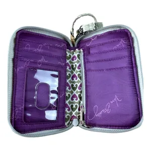 Vera Bradley Retired Portobello Road Quilted Floral Wristlet Wallet Purple Phone thumbnail 2