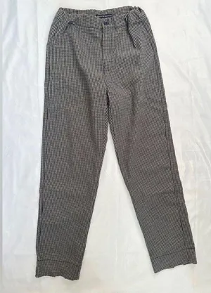 Brandy Melville Vintage Woven Gingham Tilden Pants - Grey thumbnail 7
