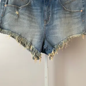 FESTI Torrid 18 Blue Denim Distressed Frayed Hem Festival‎ coastal cowgirl thumbnail 3