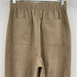 Zara High Rise Waist Jogger Pants Women's Size Small Ankle Zipper Beige Pull On‎ thumbnail 6
