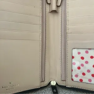 Kate Spade New York Black Leather Continental Wallet thumbnail 8