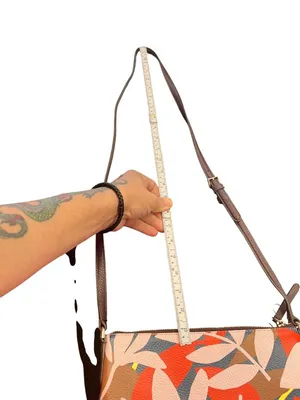 Kate Spade NY woms blue red floral crossbody handbag 9.5"x10.5x2" SKU 10-045 thumbnail 16