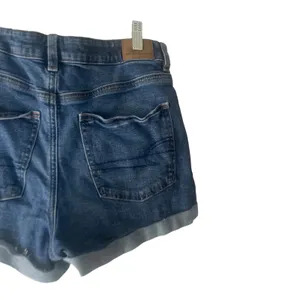American Eagle‎ Women's Size 10 Medium Washed Blue Denim Mom Short thumbnail 4