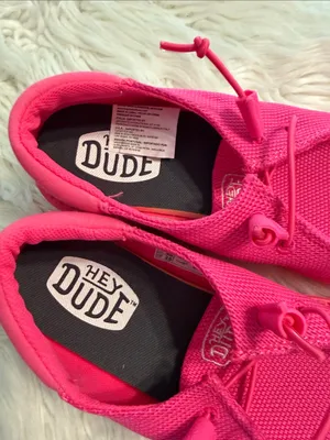 Hey Dude Hot Pink Lightweight Slip-On Sneakers size 9W BNWOT thumbnail 3