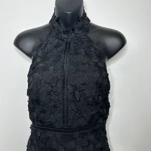 Bardot Lace Midi Dress Womens 4 XS‎ Black High Neck Floral Cocktail thumbnail 13