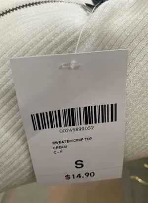 Forever21 White Zip Up Crop Top thumbnail 4
