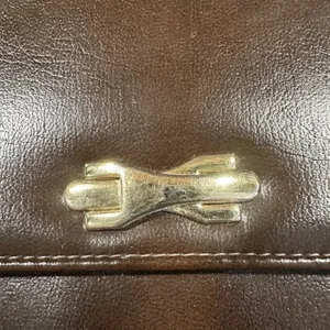 Vintage Purse With Mirror Clutch~Gold hardware~70’s Retro~Rome On Snap thumbnail 3