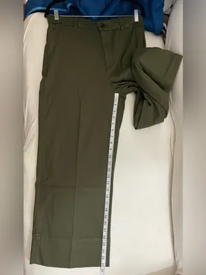 SPANX NWT Dark Pine Green Stretch Twill Crop Wide Leg Pants Size M thumbnail 4