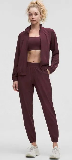 Lululemon NWT Adapted State Perforated High Rise Joggers Goodnight Plum Size 4 thumbnail 1