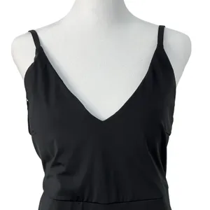 Halara Womens Size Large V Neck Mermaid Maxi Dress Black Adjustable Straps‎ NWOT thumbnail 5