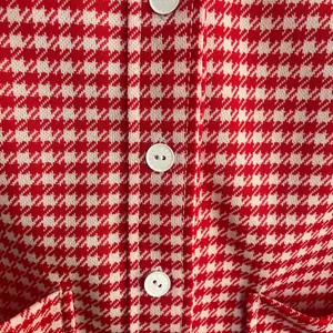 Vintage Red & White Houndstooth Cardigan thumbnail 2