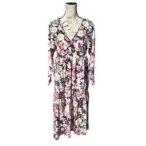 ASOS Maternity NWT Floral Faux‎ Wrap Midi Dress Long Sleeve Size 2 thumbnail 3