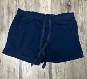 LOFT Navy Drawstring Elastic-Waist  Shorts thumbnail 1