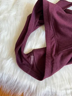 Quince Ultra-Soft V-Neck Racerback Bra Maroon Women's Medium thumbnail 3