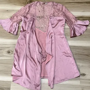 Essue Dusty Pink Satin Robe Women’s Small thumbnail 4