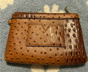 Brown Textured Clutch thumbnail 1